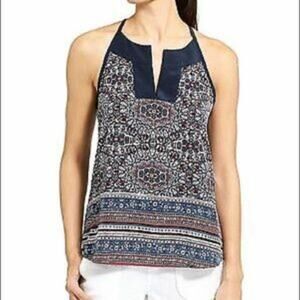 Athleta Medallion Dunes Tank in Iron Blue Tassel Tie Size XXS